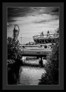 London Olympic Stadium and Sculpture 2013 - Framed Print