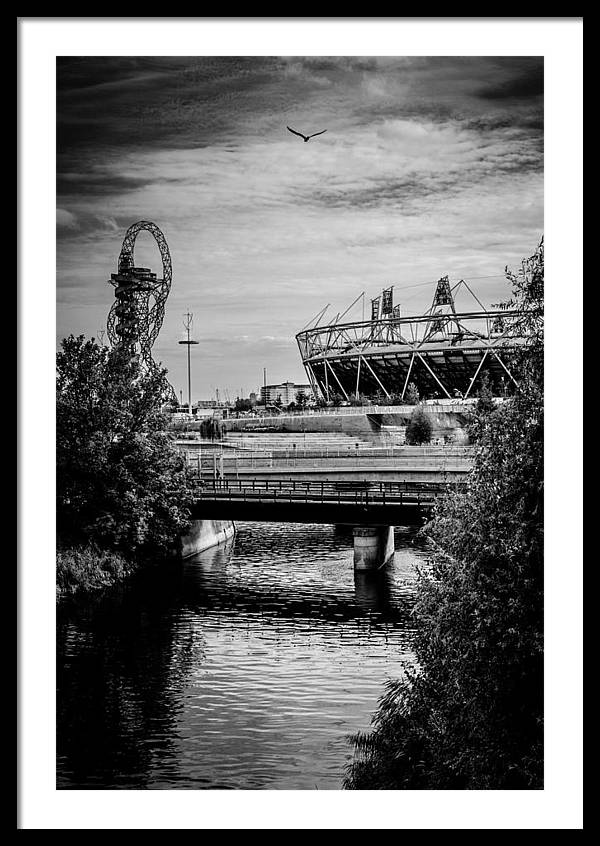 London Olympic Stadium and Sculpture 2013 - Framed Print