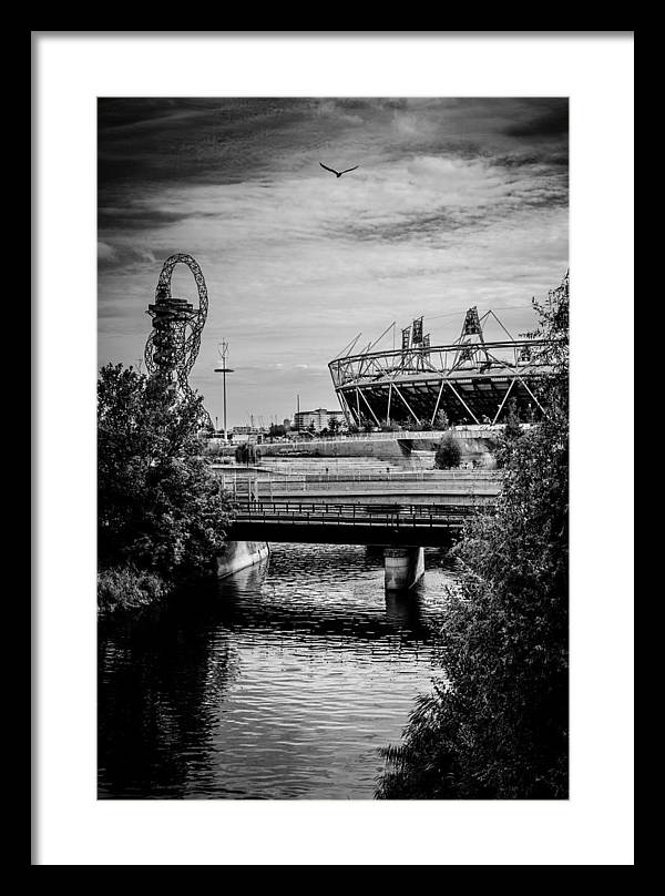 London Olympic Stadium and Sculpture 2013 - Framed Print