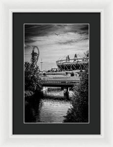 London Olympic Stadium and Sculpture 2013 - Framed Print