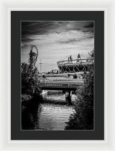 London Olympic Stadium and Sculpture 2013 - Framed Print