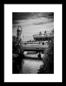 London Olympic Stadium and Sculpture 2013 - Framed Print