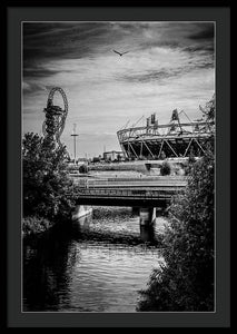 London Olympic Stadium and Sculpture 2013 - Framed Print