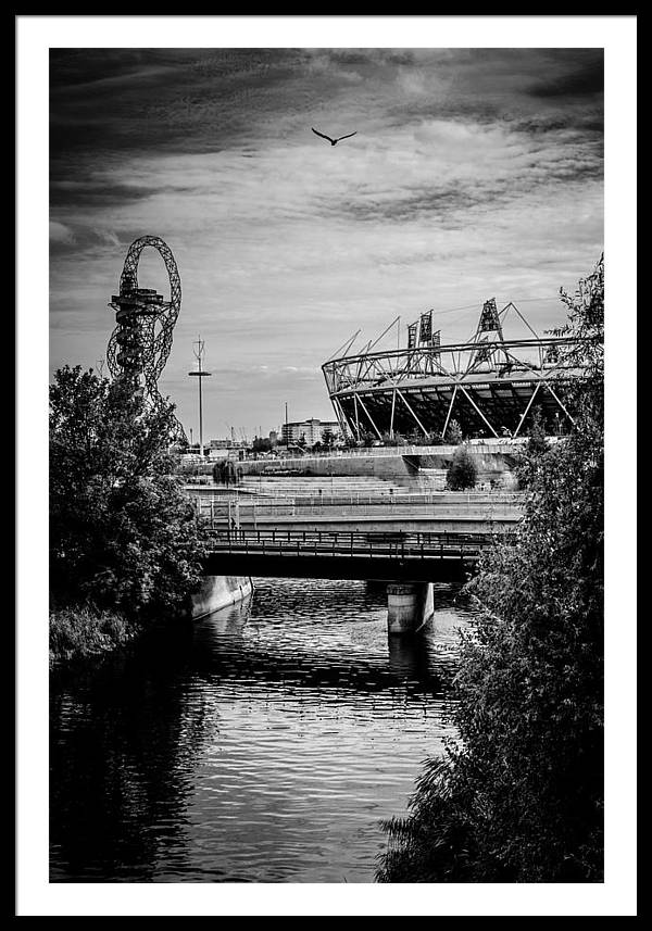 London Olympic Stadium and Sculpture 2013 - Framed Print