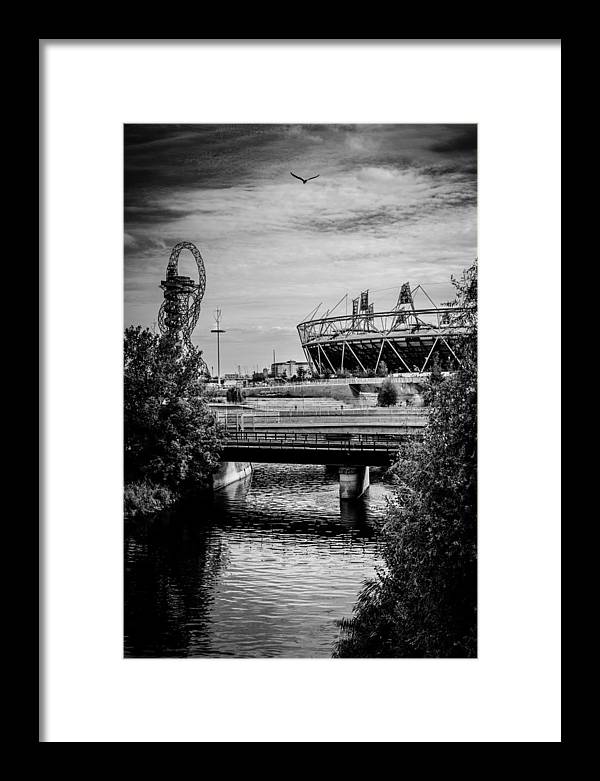 London Olympic Stadium and Sculpture 2013 - Framed Print