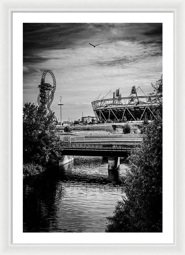 London Olympic Stadium and Sculpture 2013 - Framed Print