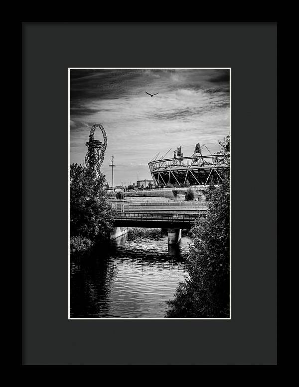 London Olympic Stadium and Sculpture 2013 - Framed Print