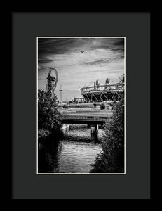 London Olympic Stadium and Sculpture 2013 - Framed Print