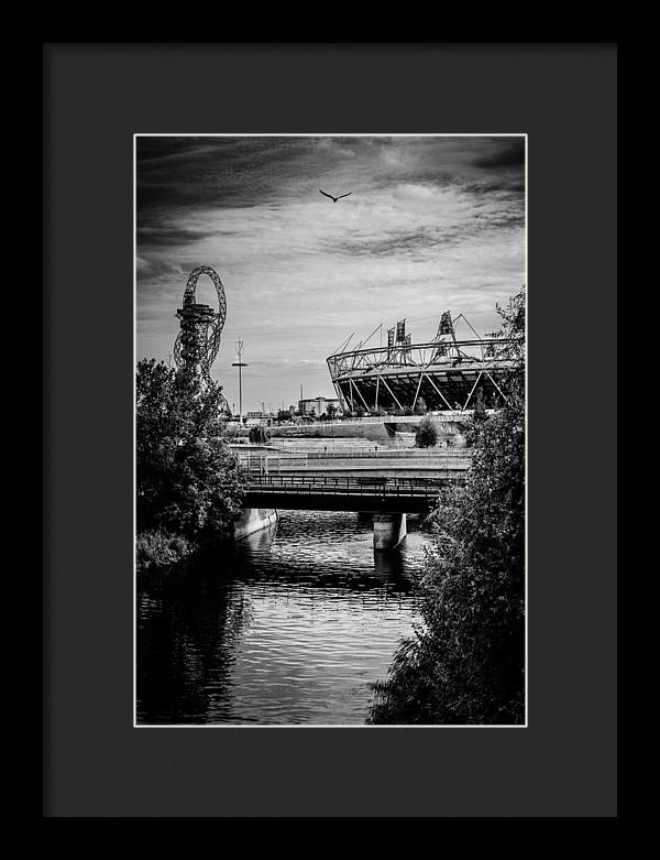 London Olympic Stadium and Sculpture 2013 - Framed Print