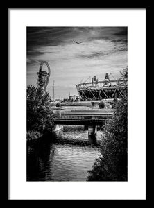 London Olympic Stadium and Sculpture 2013 - Framed Print