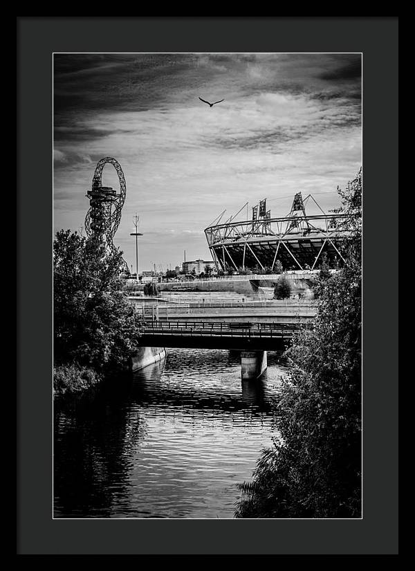 London Olympic Stadium and Sculpture 2013 - Framed Print