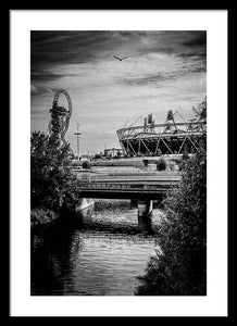 London Olympic Stadium and Sculpture 2013 - Framed Print