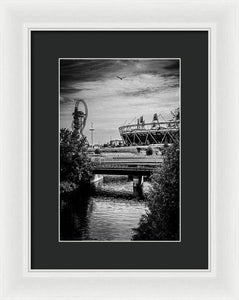 London Olympic Stadium and Sculpture 2013 - Framed Print