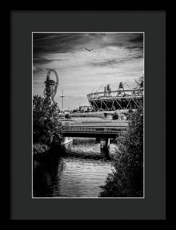 London Olympic Stadium and Sculpture 2013 - Framed Print