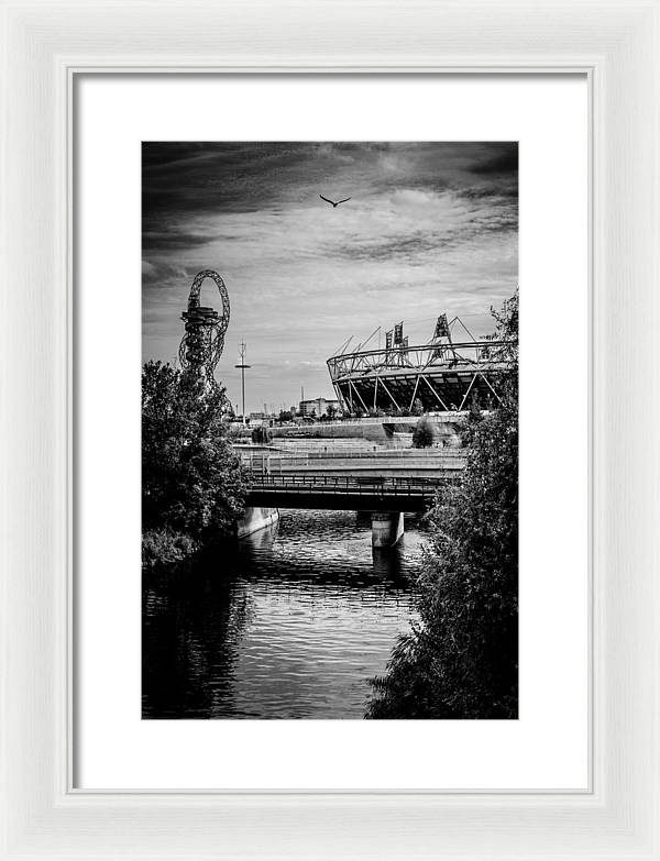 London Olympic Stadium and Sculpture 2013 - Framed Print