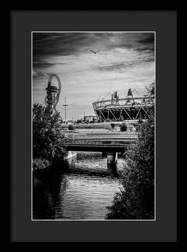 London Olympic Stadium and Sculpture 2013 - Framed Print