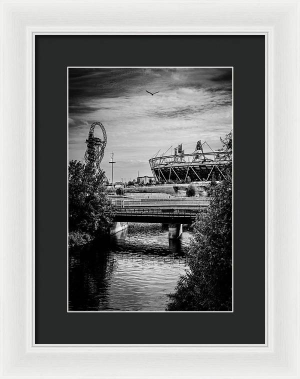 London Olympic Stadium and Sculpture 2013 - Framed Print