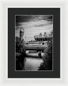 London Olympic Stadium and Sculpture 2013 - Framed Print