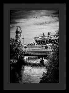 London Olympic Stadium and Sculpture 2013 - Framed Print