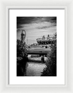 London Olympic Stadium and Sculpture 2013 - Framed Print