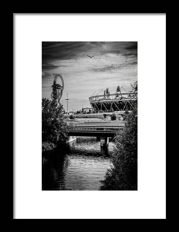 London Olympic Stadium and Sculpture 2013 - Framed Print