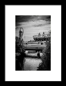 London Olympic Stadium and Sculpture 2013 - Framed Print