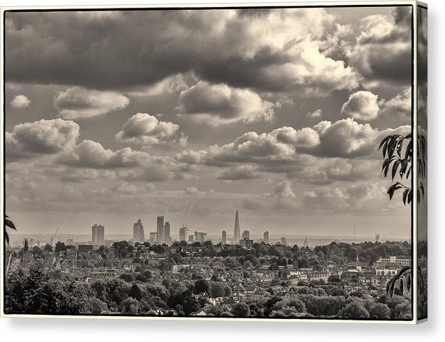 London Town seen from Alexandra Palace - Canvas Print