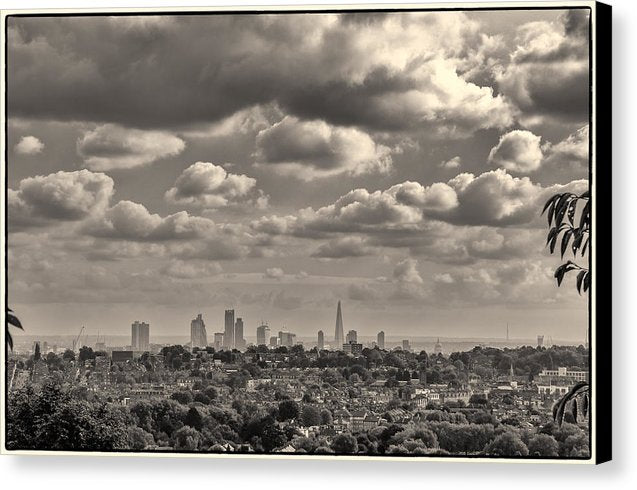 London Town seen from Alexandra Palace - Canvas Print