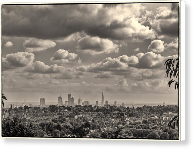 London Town seen from Alexandra Palace - Canvas Print