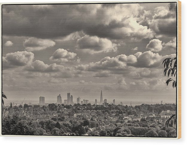 London Town seen from Alexandra Palace - Wood Print