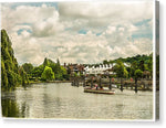 Load image into Gallery viewer, Marlow Weir as seen from Marlow Suspension Bridge  - Canvas Print

