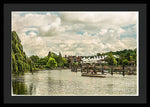 Load image into Gallery viewer, Marlow Weir as seen from Marlow Suspension Bridge  - Framed Print
