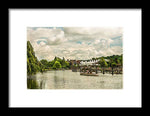 Load image into Gallery viewer, Marlow Weir as seen from Marlow Suspension Bridge  - Framed Print
