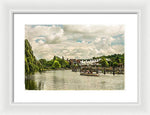 Load image into Gallery viewer, Marlow Weir as seen from Marlow Suspension Bridge  - Framed Print
