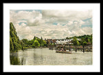 Load image into Gallery viewer, Marlow Weir as seen from Marlow Suspension Bridge  - Framed Print
