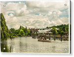 Load image into Gallery viewer, Marlow Weir as seen from Marlow Suspension Bridge  - Acrylic Print
