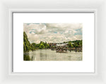 Load image into Gallery viewer, Marlow Weir as seen from Marlow Suspension Bridge  - Framed Print
