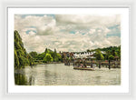 Load image into Gallery viewer, Marlow Weir as seen from Marlow Suspension Bridge  - Framed Print
