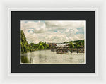 Load image into Gallery viewer, Marlow Weir as seen from Marlow Suspension Bridge  - Framed Print
