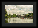 Load image into Gallery viewer, Marlow Weir as seen from Marlow Suspension Bridge  - Framed Print
