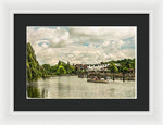 Load image into Gallery viewer, Marlow Weir as seen from Marlow Suspension Bridge  - Framed Print
