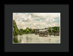 Load image into Gallery viewer, Marlow Weir as seen from Marlow Suspension Bridge  - Framed Print
