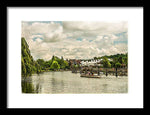 Load image into Gallery viewer, Marlow Weir as seen from Marlow Suspension Bridge  - Framed Print

