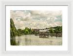 Load image into Gallery viewer, Marlow Weir as seen from Marlow Suspension Bridge  - Framed Print
