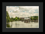 Load image into Gallery viewer, Marlow Weir as seen from Marlow Suspension Bridge  - Framed Print
