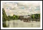 Load image into Gallery viewer, Marlow Weir as seen from Marlow Suspension Bridge  - Framed Print
