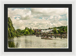 Load image into Gallery viewer, Marlow Weir as seen from Marlow Suspension Bridge  - Framed Print
