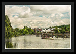 Load image into Gallery viewer, Marlow Weir as seen from Marlow Suspension Bridge  - Framed Print
