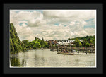 Load image into Gallery viewer, Marlow Weir as seen from Marlow Suspension Bridge  - Framed Print
