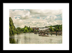 Load image into Gallery viewer, Marlow Weir as seen from Marlow Suspension Bridge  - Framed Print
